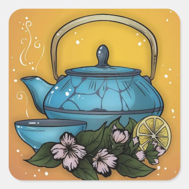 Ancient Teapot Stickers (Front)