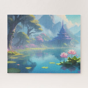 ancient temple in chinese style jigsaw puzzle