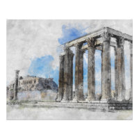 Ancient Temple of Zeus Athens Photo Print