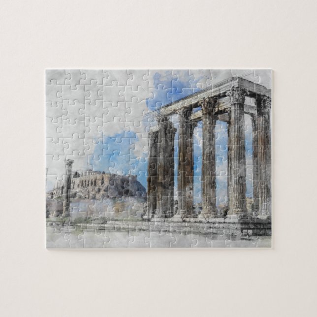 Ancient temple Zeus, Athens, Greece Jigsaw Puzzle (Horizontal)