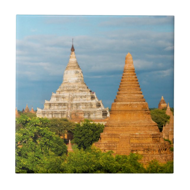 Ancient Temples and Pagodas | Bagan Ceramic Tile (Front)