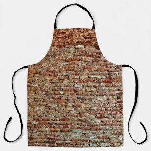 Ancient Textured Brick Wall of Lal Killa Indiaaged Apron