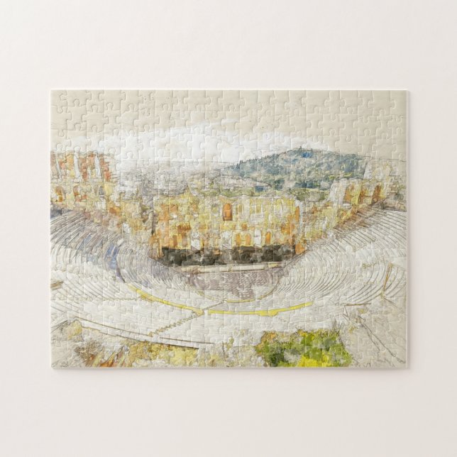 Ancient Theater of Athens Greece Jigsaw Puzzle  (Horizontal)