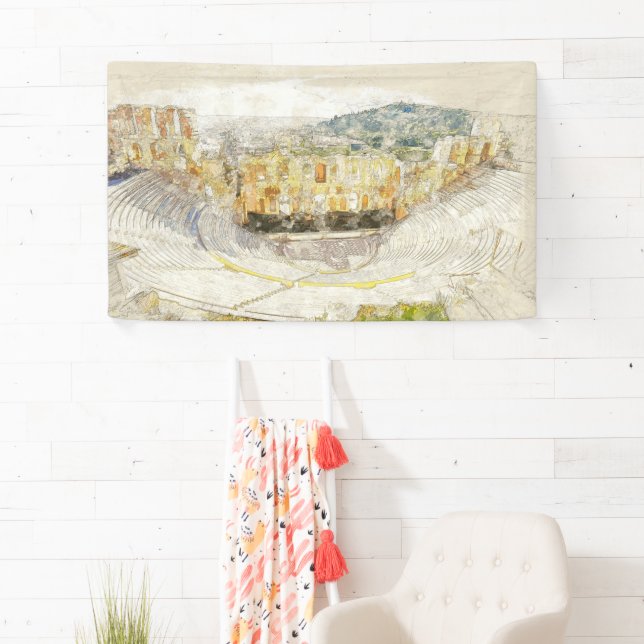 Ancient Theatre of Athens Greece Banner – Travel  (Insitu)