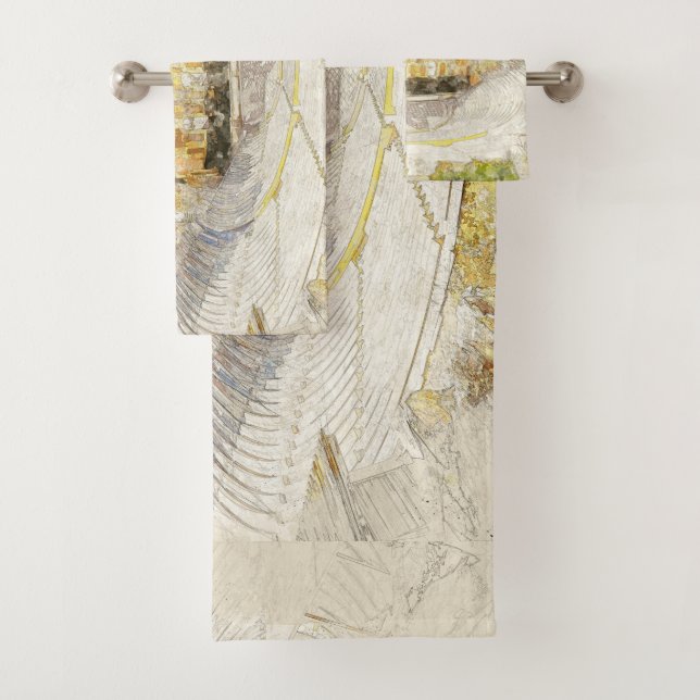 Ancient Theatre of Athens Greece Bath Towel Set  (Insitu)