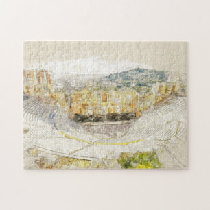 Ancient theatre of Athens, Greece  Jigsaw Puzzle
