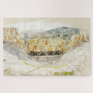 Ancient Theatre of Athens Greece Jigsaw Puzzle