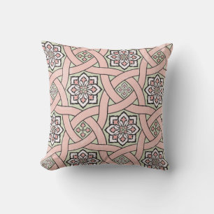 Ancient tile ornamental background, seamless patt cushion