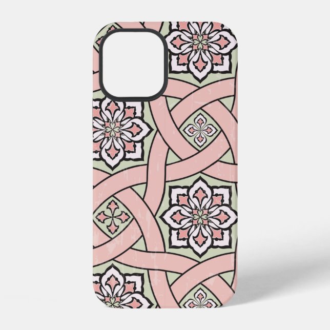Ancient tile ornamental background,  seamless patt iPhone case (Back)