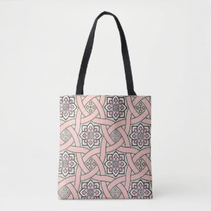 Ancient tile ornamental background,  seamless patt tote bag