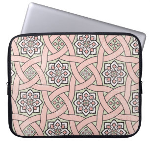 Ancient tile ornamental background,seamless patter laptop sleeve