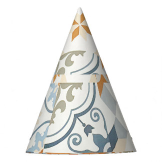 Ancient Tiles: Textured Background Pattern Party Hat