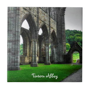 Ancient Tintern Abbey, Cistercian Monastery, Wales Ceramic Tile