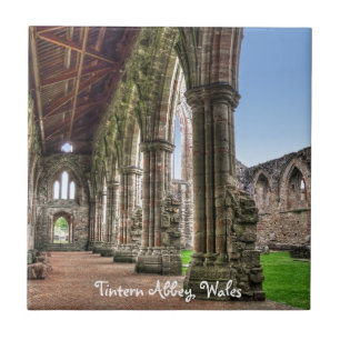 Ancient Tintern Abbey, Cistercian Monastery, Wales Ceramic Tile