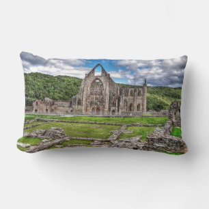 Ancient Tintern Abbey, Cistercian Monastery, Wales Lumbar Cushion