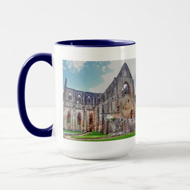 Ancient Tintern Abbey, Cistercian Monastery, Wales Mug (Left)