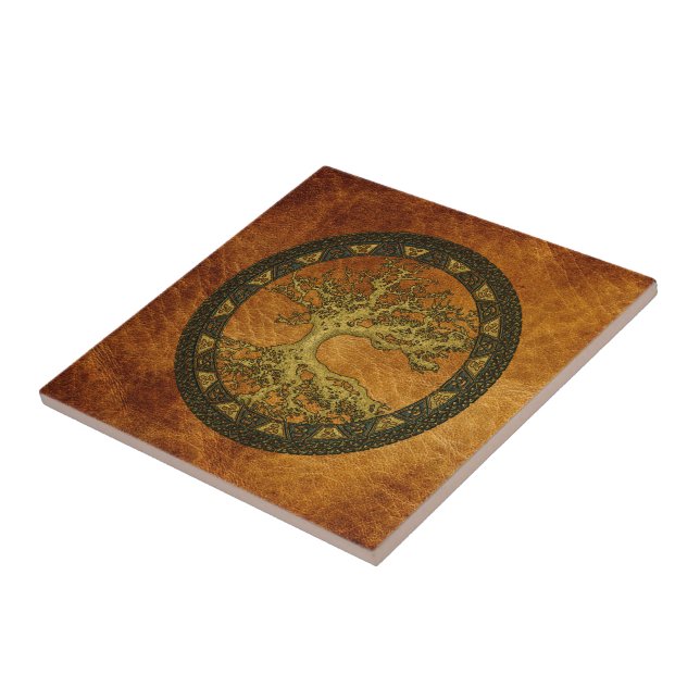 Ancient Tree of Life Ceramic Tile (Side)