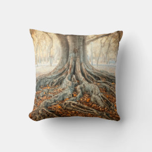 Ancient Tree Roots Cushion