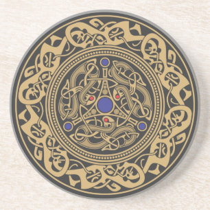 Ancient Viking art design Coaster