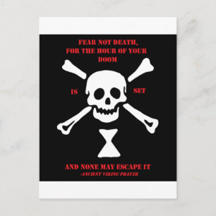 Ancient Viking Prayer...Fear Not Death Postcard