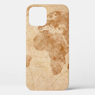 Ancient vintage world map illustrationmap, world,  iPhone 12 case