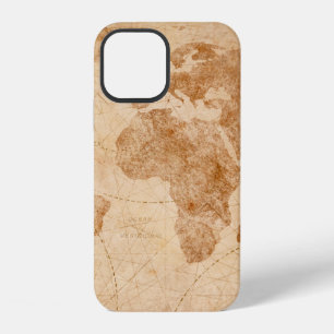 Ancient vintage world map illustrationmap, world, iPhone 12 case