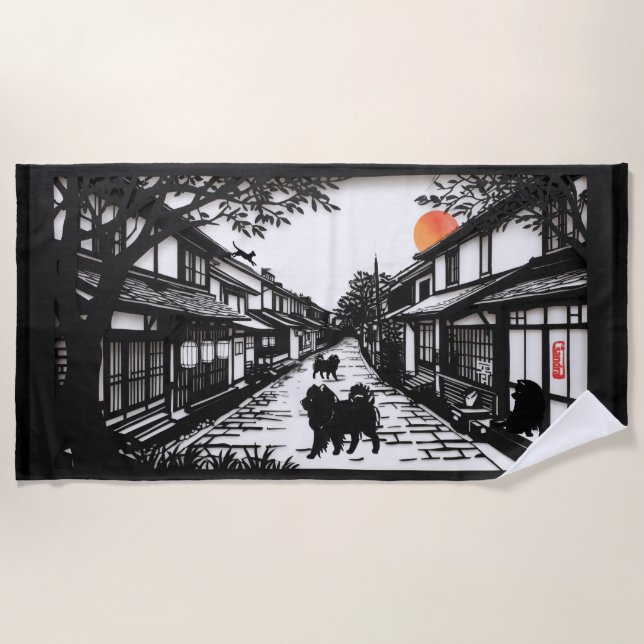 ANCIENT WHISPERS Chow Beach Towel (Front)