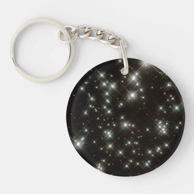 Ancient White Dwarf Stars In The Milky Way Galaxy Key Ring (Front)