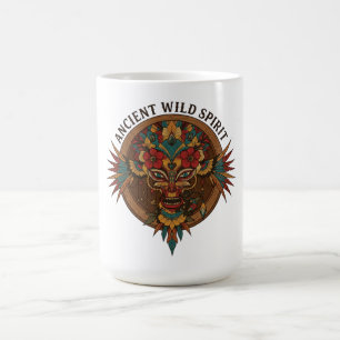 Ancient Wild Spirit Vintage Tribal Mask Coffee Mug
