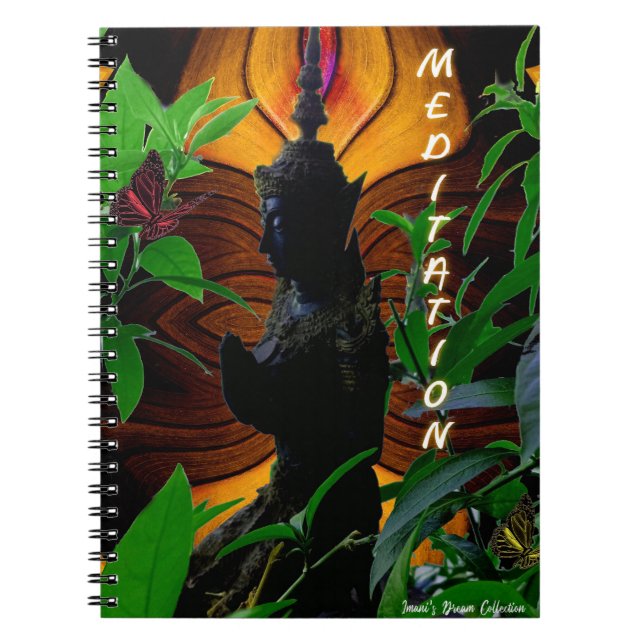 Ancient Wisdom Buddha Meditation Spiral Notebook (Front)