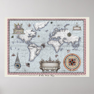 ancient world map No.1, tony fernandes Poster