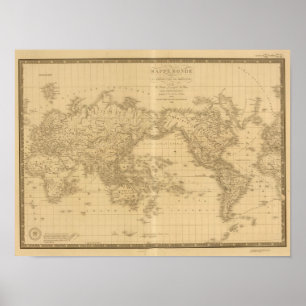 Ancient World Map Poster