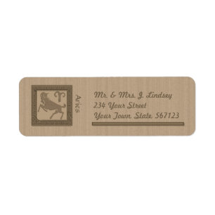 Ancient Zodiac -Aries Return Address Label