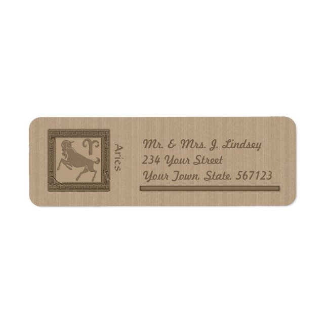 Ancient Zodiac -Aries Return Address Label (Front)