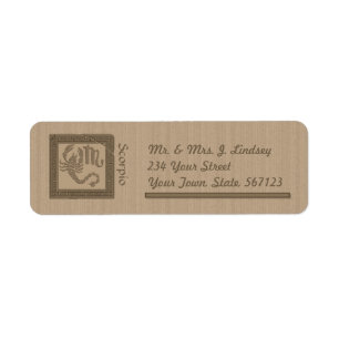 Ancient Zodiac -Scorpio Return Address Label