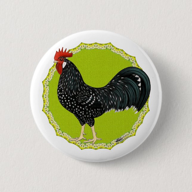 Ancona Rooster 6 Cm Round Badge (Front)