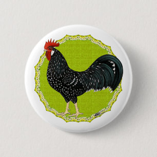 Ancona Rooster 6 Cm Round Badge