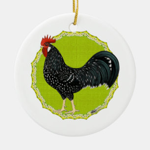 Ancona Rooster Ceramic Ornament