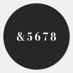 And 5678 Minimalist Dance Cheerleading Classic Round Sticker