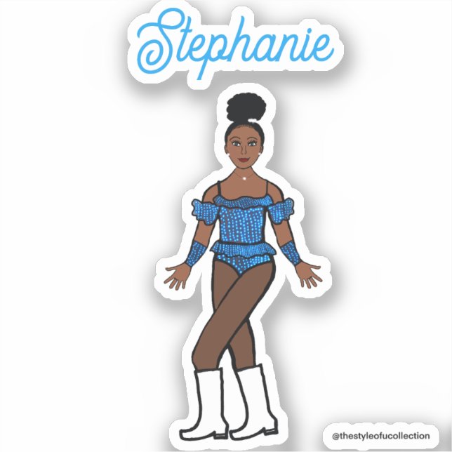 And a Name Dancer Stickers Blue Stones (Front)
