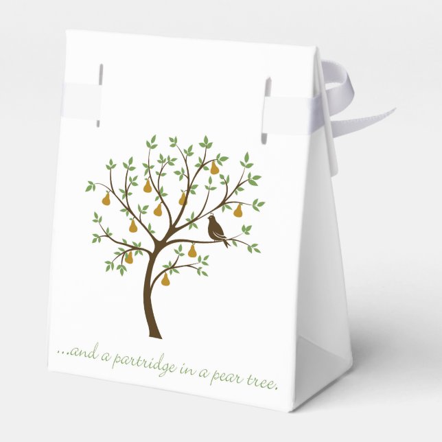 And a partridge in a pear tree favour box (Back Side)