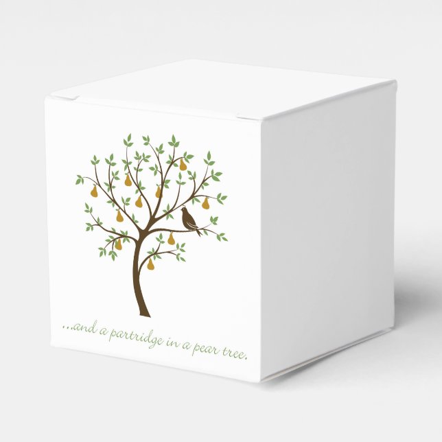 And a partridge in a pear tree favour box (Front Side)