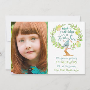 And a partridge in a pear tree holiday card