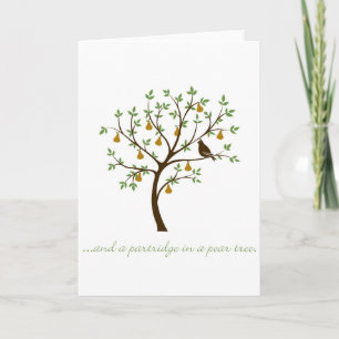 And a partridge in a pear tree holiday card