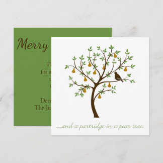 And a partridge in a pear tree invitation
