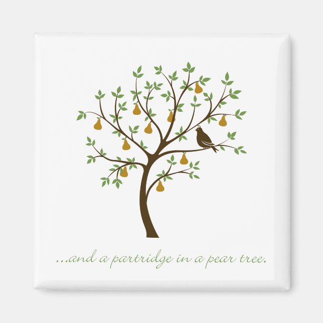 And a partridge in a pear tree magnet (Front)
