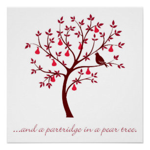 And a partridge in a pear tree poster