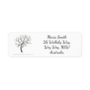 And a partridge in a pear tree return address label