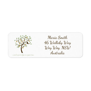 And a partridge in a pear tree return address label