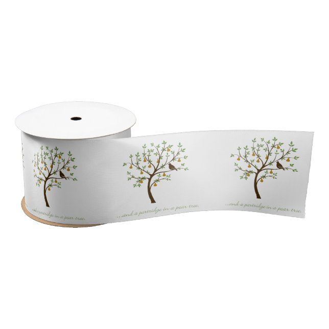 And a partridge in a pear tree satin ribbon (Spool)
